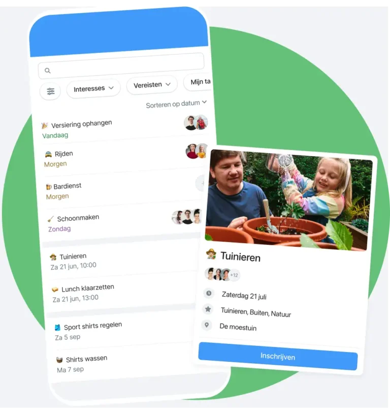 taken app voor vrijwilligers